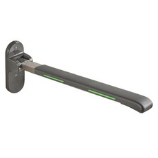 無障礙安全扶手 68CM 帶腿支撐 可折疊 夜光設計, 灰色, 1個