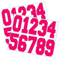 Chalkallaboutit® 야구 소프트볼 하키 미식축구 및 라크로스 스포츠 헬멧 숫자 높이 5.1cm x 2.5cm2인치 1인치 화이트 블루 450784, 핫 핑크 450784