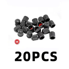 [호환제품] 10/20/50/100개 밸브 캡 플라스틱 휠 타이어 공기 스템 커버 블랙 오토바이 자전거용