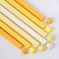 별접기 행운의 별 종이접기 옐로 약 540매, 1팩, 4색