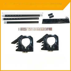 클립 차량 어닝 루프렉 고정 바 천막 사이드 캠핑, 1개, 트랙 클램프 두꺼워진 3m 텔레스코픽 크로스바