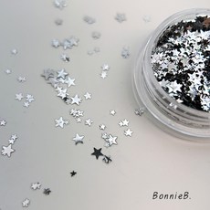 보니비네일 별 네일글리터 픽시스타 스팽글, 1개, 01 실버