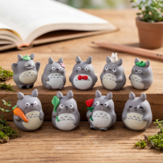 미니어처 피규어 9종 세트 데스크테리어 책상 인테리어 장식 귀여운 캐릭터 소품 선물용