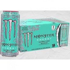 몬스터에너지 울트라 바이스 구아바 에너지 드링크 473ml 15캔 미주 내수 Monster