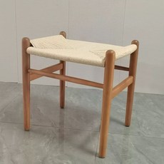 퀼트 짜임 스툴 컬러 로프 우드 라탄 빈티지 스툴의자 인테리어, D. 꿀 색상 컬러 로프