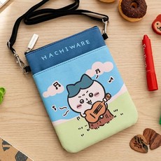 먼작귀 가르마 핸드폰 크로스 치이카와 하치와레 기타 연주 스마트폰 파우치 크로스백