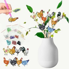 페인팅 키트 아크릴 소재 동물 테마 꽃꽂이 정원 장식용, 1개, 4. HC0034