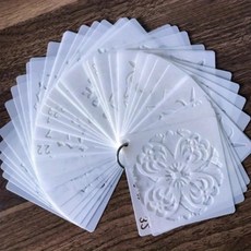 만다라 스텐실 홈 장식 드로잉 레이저 컷 템플릿 벽 페인팅 나무 타일 원단, 1개