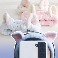 고양이 세안 헤어밴드, 아이보리, 1개