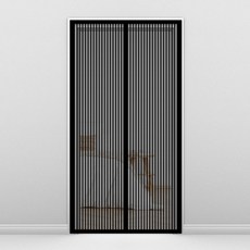 짱틸리티 방충네트 자석 문 모기장 블랙 100X210cm 아파트현관문방충망
