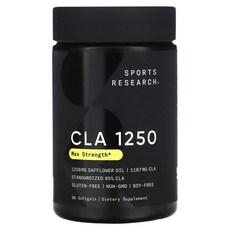 스포츠리서치 CLA 1250 식물성 원료 1250mg 식물성 소프트젤 90정, 90개, 1개
