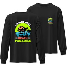 [오버핏 긴팔 래쉬가드] 썸머바이브 파라다이스