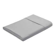 Cal-King 사이즈 플랫 침대 시트 - 호텔 품질 럭셔리 싱글 주름 방지 및 변색 방지 플랫 시트 - 여성 남성 어린이 및 청소년을 위한 매우 부드럽고 통기성이 좋은 침, 라이트 그레이 솔리드