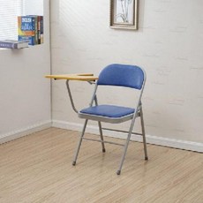 책걸상 접이식 강의실의자 강습의자 책상의자 일체형 테이블 의자, C. 브리지 블루 + 워드 패드