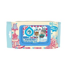ODOUT 狗狗專用 除臭抑菌濕紙巾 無香精 50入, 310g, 1個