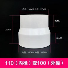 油煙機排煙管道 變徑接頭 150轉110, 1個, 110/100