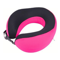 휴대용 U자형 메모리폼 목베개 쿠션, 03.핑크, 1개