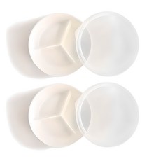 Sang Sang and 3格圓形陶瓷保鮮盒, 單色, 2入