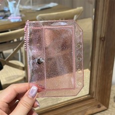 Card ins風m5一宮格卡冊 3寸追星收納冊 磁吸拍立得活頁相冊 手賬本筆記本相簿 小卡收納冊 拍立得相冊, m5閃粉活頁卡套【1個】