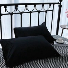 枕頭套 枕套 加大枕套 60x90 特大號 50x90 靠背套 大碼枕, 黑色【簡約枕套】,50x75【一隻】加大枕套