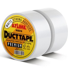 아뜰라임 다목적 초강력 접착 덕트테이프 화이트 48mm x 9m, 2개