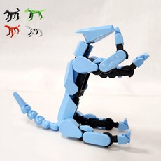 아느캐 3D 더미 구체관절 자유롭게 움직이는 강아지 액션피규어 만들기, 블루, 1개