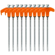 나사 앵커 텐트 말뚝 20cm 탄소강 텐트 못 스파이크 후크 캠핑 텐트 못 나선형 타입 캐노피 말뚝 야외