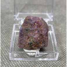 광물 표본 상자 천연 미얀마 형광 루비 거친 + 크기 3.4cm 치유 석영 결정 및 돌 암석 원석, 옵션07) Style 6