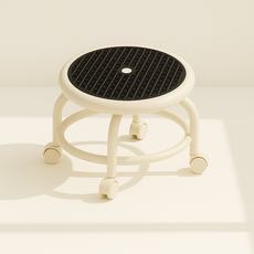 웨일릿 앉은뱅이 바퀴의자 작업용 통풍형 에어메쉬, 모던블랙