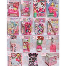 Kitty 音樂玩具 麥克風 泡泡 釣魚台 手燈 相機 項鍊組 鏟子 看診玩具, 1個, 12