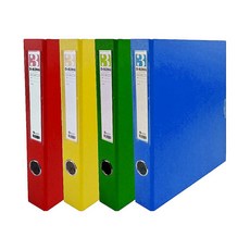 인터탑 플랜 고급형 합지 3공 D링 3cm A4 200매철, 4색 혼합(4개), 1세트