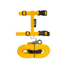 고양이 H하네스가슴줄+핸즈프리리드줄2M / 9색상 / 자묘용 / 성묘용 / 고양이용품, 옐로우, 1개