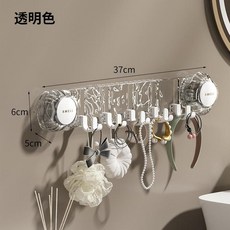 透明色真空吸盤掛鉤 10連鉤, 透明色, 1套