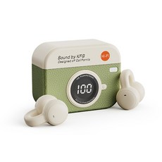 UB 레트로 감성 카메라 블루투스 이어폰 무선 Hi-Fi 터치 이어버드 음악감상 게이밍 선물, 클립형_그린, BO-S1