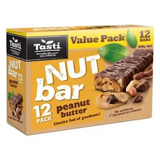 Tasti 테이스티 피넛버터 너트 스낵 바 12개입 Nut Bar Peanut Butter, 1개, 420g