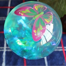 夜光實心彈力球60號45號32號27號髮光龍珠浮水超大橡膠彈跳球兒童, 60號.閃光球5個裝（顏色隨機）, 1個