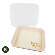 Vintage 復古家 imane 日本製 花籃 黛安娜 玫瑰 料理盤 備料盤 琺瑯 烤盤 保鮮盒 特價, 1個, B, 水彩做舊感