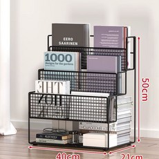 학습트롤리 철제 이동식 북웨건 책상 1단 블랙 북트롤리 3단 고정식 / 중형, 1개, J. 블랙 4겹 중형 바닥형