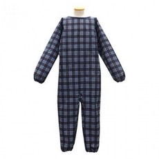 미술가운(클래식)방수 놀이활동 촉감놀이 유아동 국내제작 전신, 유아동 전신 미술가운_클래식(체크) L