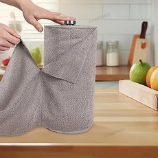 台灣出貨 50片超細纖維可重複使用清潔布 撕下式抹布卷 25x25cm吸水毛巾 廚房家用汽車乾燥洗碗布, 1個, 藍色,50