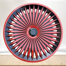 자동차 휠캡 휠커버 덮개 튜닝 타이어캡, 1개, 14인치 팬텀 레드블랙