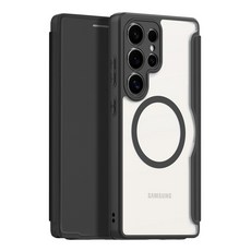 DUX DUCIS 폴리오 케이스 갤럭시 S25 울트라 플러스용 지갑 후면 커버 포함 맥세이프 포함, For Galaxy S25, Black