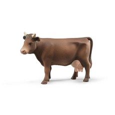 Bruder 02308 Brown Dairy Cow | 실내 및 실외 놀이를 위한 1:16 스케일 농장 동물 피규어 모래 눈 세트를 내구성 있는 장난감 267353, 02308 - 소, 1