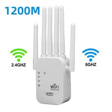 라우터 무선 유심칩 설치 1200Mbps WiFi 리피터 듀얼 밴드 2.4G 5G 신호 확장기 증폭기 장거리 부스터, China Mainland, 미국 플러그, 1200M 2.4G 5G