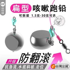 防翻滾跑鉛新款咳嗽扁鉛可拆卸防纏繞抗走水主綫子綫免調漂咳嗽鉛, 1.5克,快掛扁鉛【實惠裝5枚】