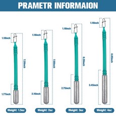 슬립 스틱 드래그 웨이트 노 스내그 싱커 바닥 바운싱 드리프팅 낚시 리그 루어 태클 1 피스, 02 4OZ