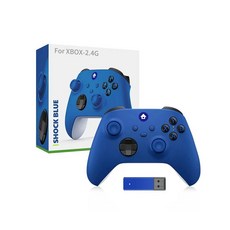 XBOX-2.4G無線遊戲手柄，紅色，震動反饋，人體工學設計, 2.4G無線手柄[街擊藍]