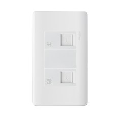 Schneider ZENcelo 系列 資訊網路/電話插座 古銅棕/經典白/銀/鐵灰, 1個, 經典白