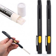 루베이 DIY 재봉도구 가열 지움 가능한 의류 마커 펜 면/데님/폴리에스터 전용, 블랙, 2개