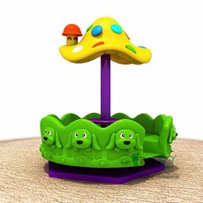 놀이터 회전목마 야외 놀이기구 어린이집 펜션 놀이방 뺑뺑이, 돌고래 6인용 회전의자